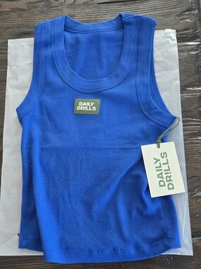 New Daily Drills Cobalt Blue Ribbed Tank XS/S 💙*SOLD OUT EVERYWHERE*💙